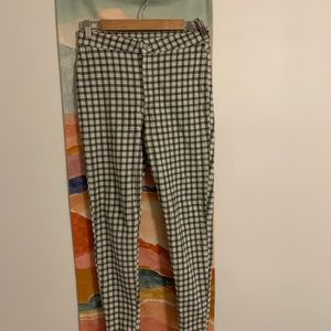Free people stretchy plaid pants